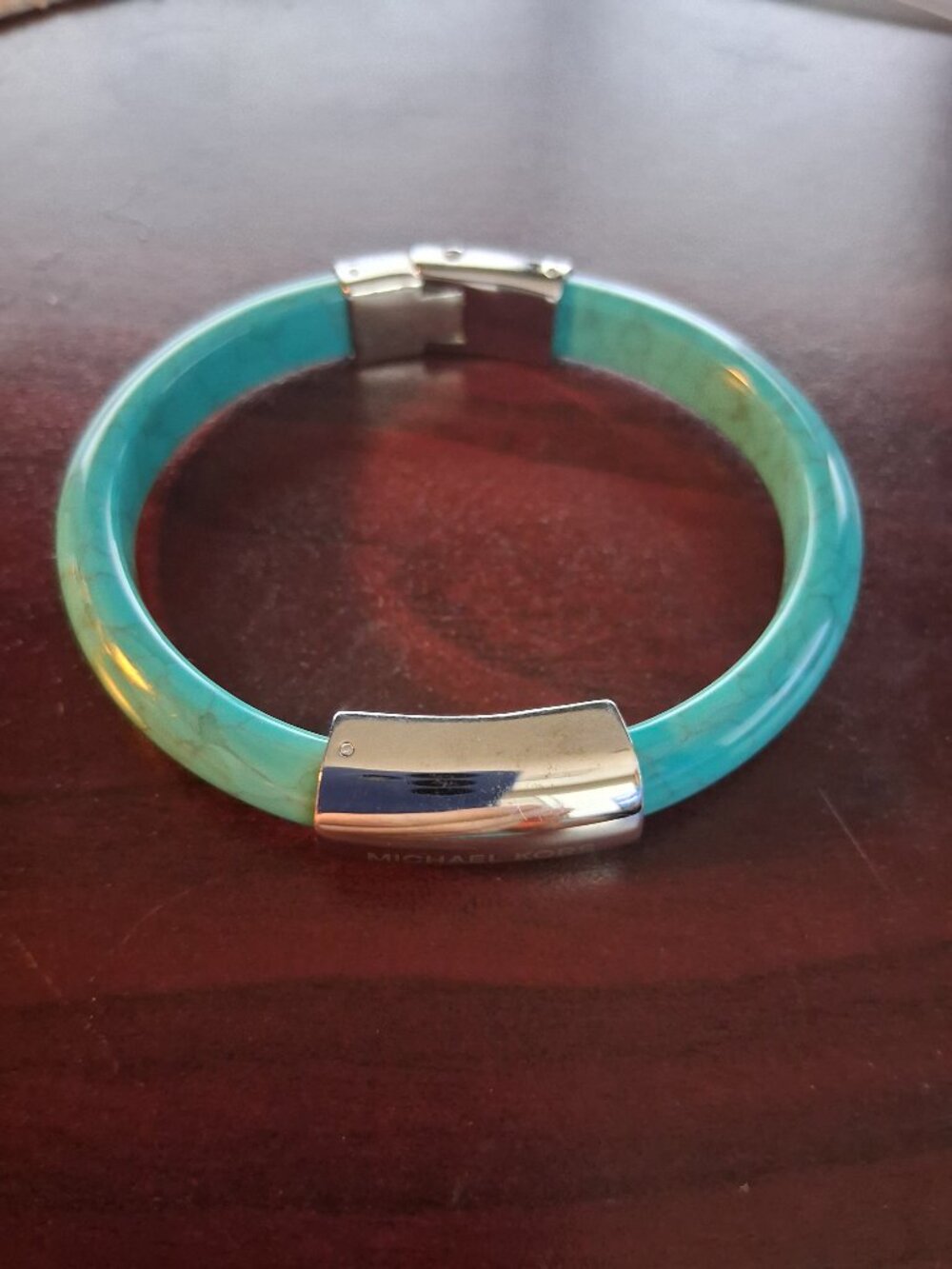 Michael Kors Women's Turquoise Chrome Bangle Bracelet